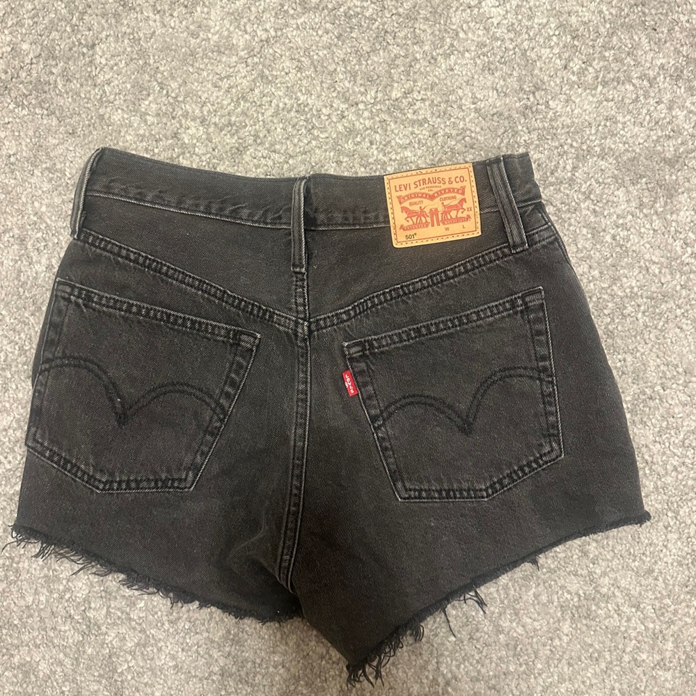 Levi's Charcoal 501 Jean Shorts for Women